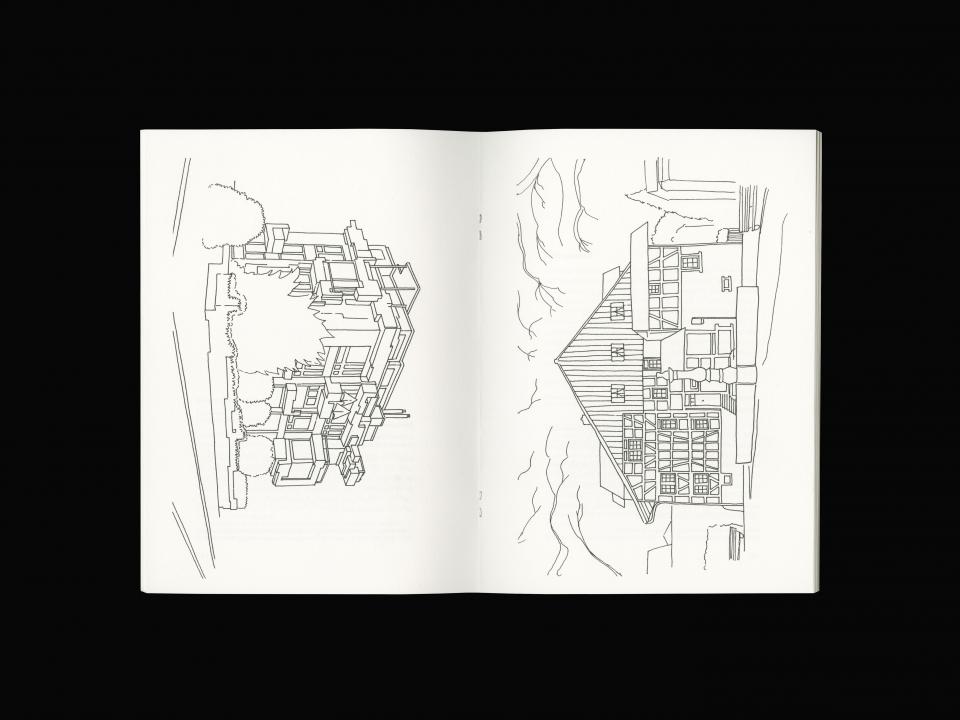 pen illustrations of buildings