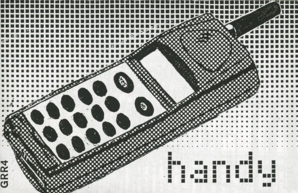 drawing of a retro mobile phone